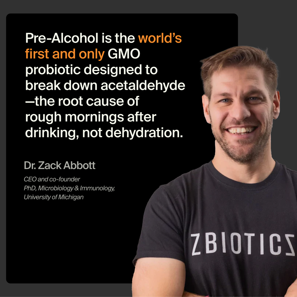 ZBiotics — Feel Better After Drinking, Wake Up Refreshed, Science-Backed, Patented Probiotic for Easier Mornings, Travel-Friendly, 6-Pack of 0.5 Fl Oz Bottles